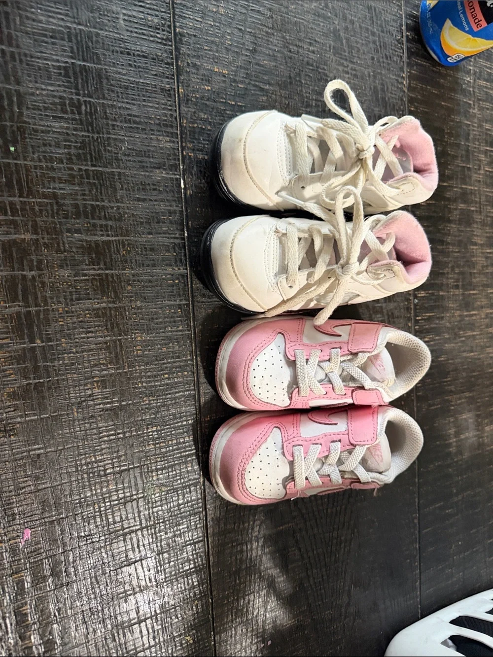 Jordan Kids White & Pink Sneakers